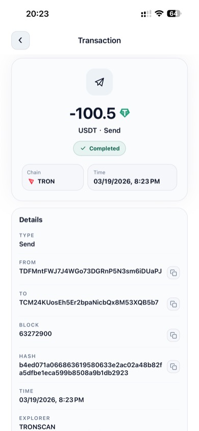 Transaction detail
